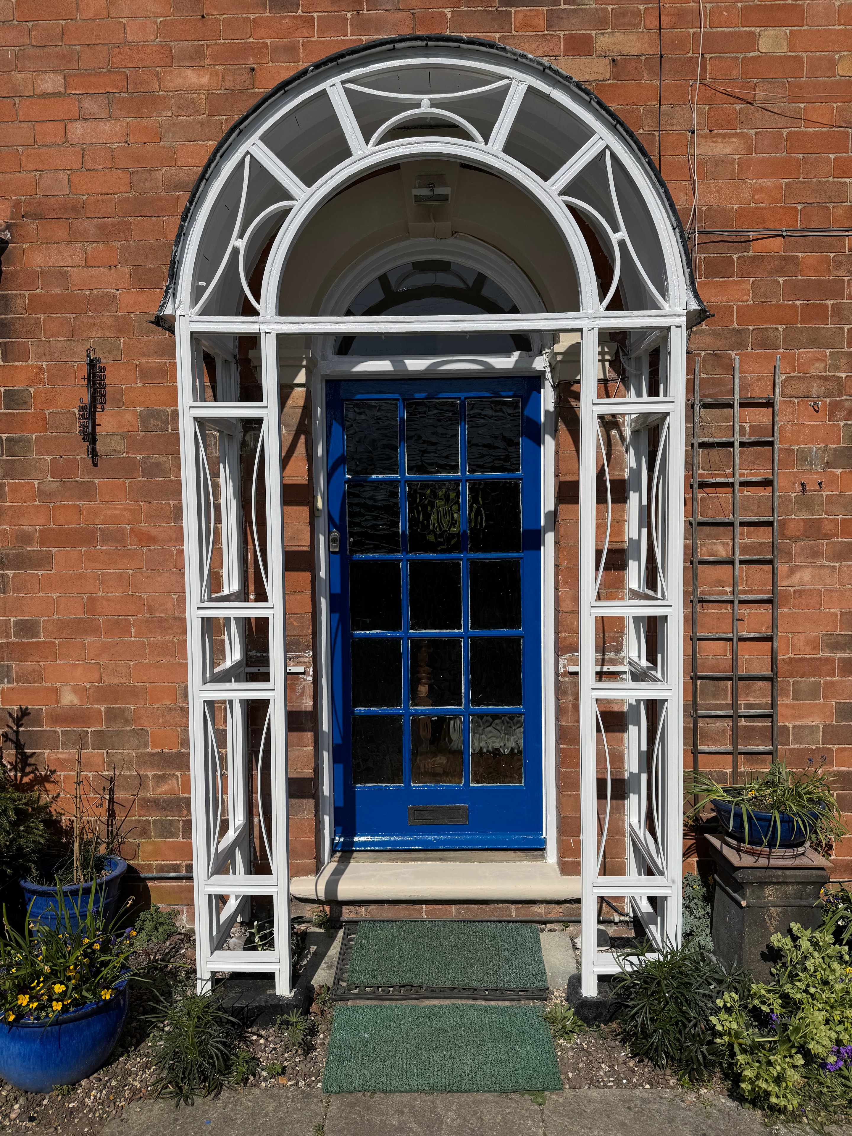Door and canopy restored and painted