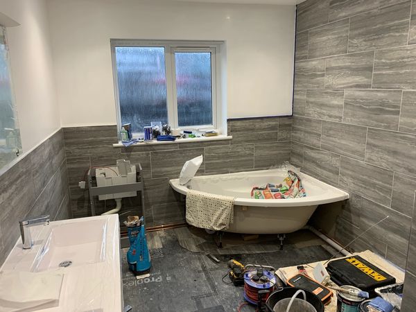 Bathroom build in progress